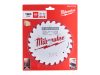 MILWAUKEE Fűrésztárcsa fához 165 x 20 x 2,2 mm / 24T ATB