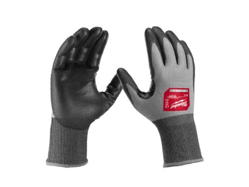 MILWAUKEE Munkavédelmi kesztyű vágásbiztos PU mártott 3/C - M/8 Hi-Dex