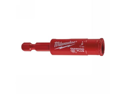 MILWAUKEE Gyémánt körkivágó 12 mm vizes/száraz Diamond Plus™ bit befogással