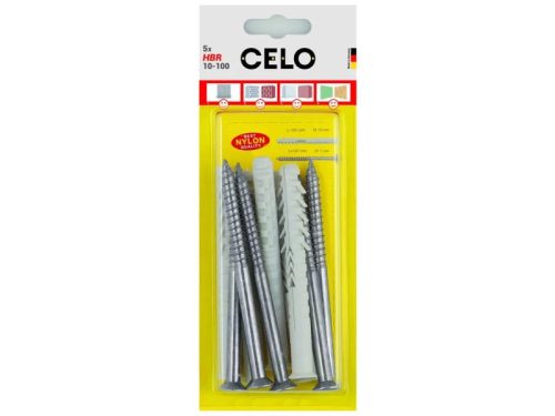 CELO Műanyag dübel üreges anyaghoz HBR 10 x 100 + csavar 7,0 x 105 (5 db)