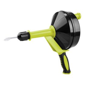   lefolyócső tisztító, dobos, 6m, 6mm átmérő,  kézi tekerővel, (1,8mm drótból sodorva)