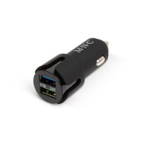   Autós szivargyújtó adapter - 2 x USB aljzattal - 2,4 A - Fekete