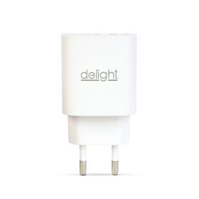   Hálózati Adapter USB + Type-C PD20W gyorstöltéssel - fehér