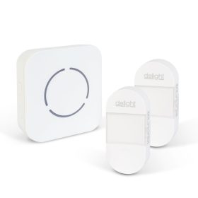   Digitális elem- és vezeték nélküli csengő - Kinetic - 2 kültéri - fehér - kék LED