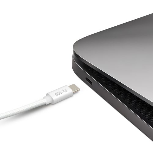 Notebook töltőkábel - adatkábel - Type-C / Type-C - fehér - 1 m - 5 A - 240 W