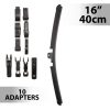 Ablaktörlő 16"/40 cm - 10 db adapterrel