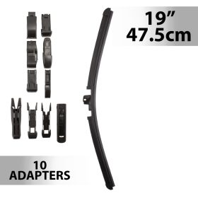 Ablaktörlő 19"/47,5 cm - 10 db adapterrel