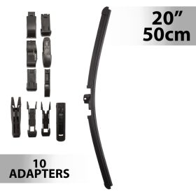 Ablaktörlő 20"/50 cm - 10 db adapterrel