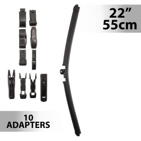 Ablaktörlő 22"/55 cm - 10 db adapterrel