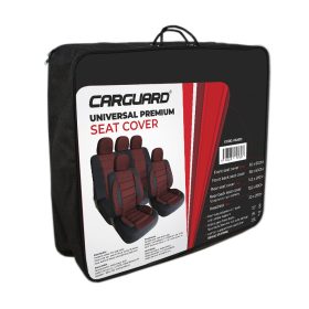   Autós üléshuzat szett - bordó / fekete - 11 db-os - HSA013