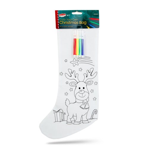 Színezhető mikulás csizma - 4 filccel - 4 féle - 41 x 21 cm