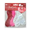 Lufi szett - szív alakú - piros/fehér/rózsaszín - 10 db / csomag