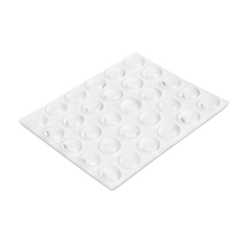 Ajtóütköző szett - öntapadós, átlátszó - 8 mm - 30 db / csomag