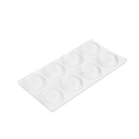   Ajtóütköző szett - öntapadós, átlátszó - 18 mm - 8 db / csomag