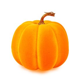   Halloween-i tök dekoráció - 16,5 cm - narancssárga - habszivacs - glitteres