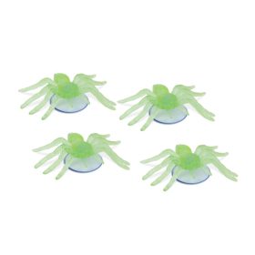   Halloween-i foszforeszkáló dekoráció - pók - tapadókorongos - 8 x 5 cm - 4 db / csomag