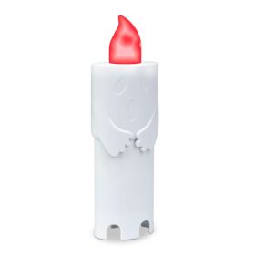   Halloween-i LED-es gyertya - szellem - 4 színű LED - 12 x 4,5 x 3 cm