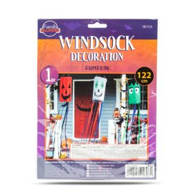   Halloween-i szélzsák dekoráció - tök - narancssárga - 122 cm