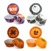 Halloween-i dekoráció - muffin papír szett - 50 db - 4 féle - 7 x 5 x 3,2 cm