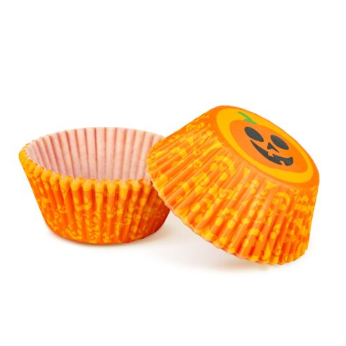 Halloween-i dekoráció - muffin papír szett - 50 db - 4 féle - 7 x 5 x 3,2 cm