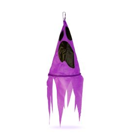   Halloween-i világító dekoráció - szellem - lila - 10 színes LED - akasztható - 2 x 2032 - 75x20 cm