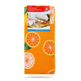   Mikroszálas edényszárító alátét - 38 x 51 cm - narancs mintás
