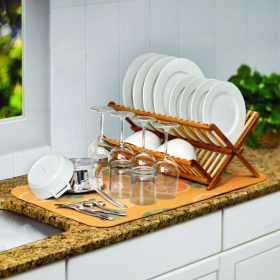   Mikroszálas edényszárító alátét - 38 x 51 cm - narancs mintás