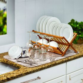   Mikroszálas edényszárító alátét - 38 x 51 cm - barna mintás