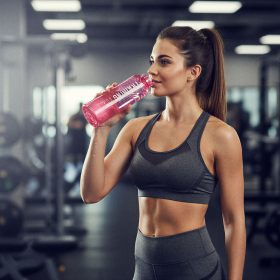 Sport kulacs - műanyag, átlátszó - 550 ml - 3 színben