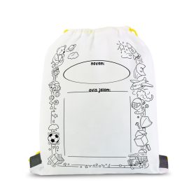 Színezhető tornazsák - 4 filccel - 33 x 27 cm