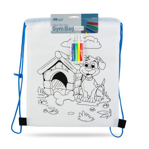 Színezhető tornazsák - 4 filccel - 33 x 27 cm - 4 féle