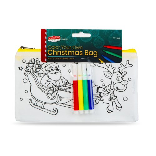 Színezhető tolltartó - 4 filccel - 21 x 12 cm - 2 féle