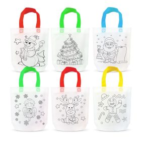   Színezhető táska - karácsonyi - 4 filccel - 24 x 22 cm - 6 féle
