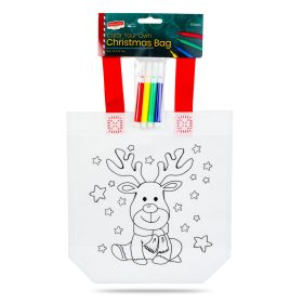   Színezhető táska - karácsonyi - 4 filccel - 24 x 22 cm - 6 féle