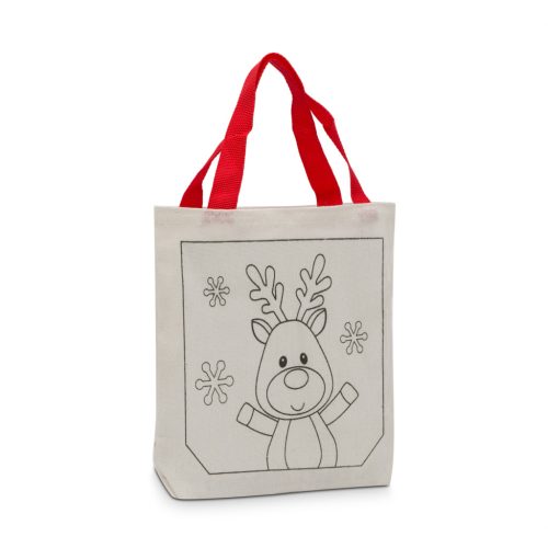 Színezhető ajándéktáska - karácsonyi - 4 filccel