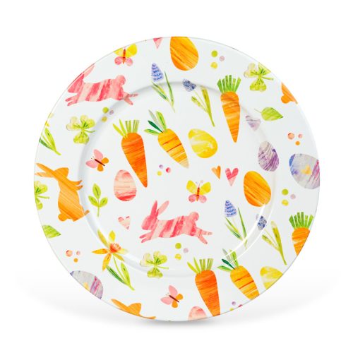 Húsvéti tálca - fém - répás - 33 cm
