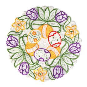 Húsvéti hímzett alátét -  Ø35 cm