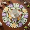Húsvéti hímzett alátét -  Ø35 cm