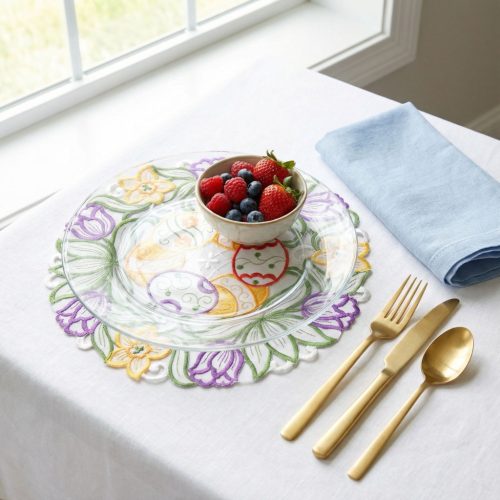 Húsvéti hímzett alátét -  Ø35 cm