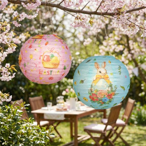 Húsvéti dekoráció - lampion - papír - Ø30 cm