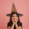 Halloween-i boszorkány kalap - 4 szín, poliészter - 38 x 34 cm