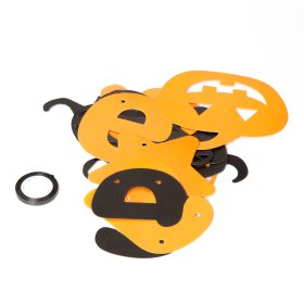   Halloween-i papír girland - "Happy Halloween" felirat - 3,5 m