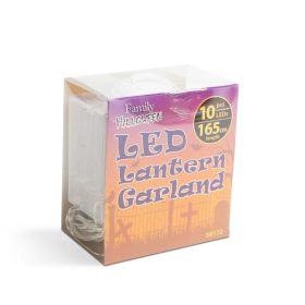   Halloween-i lampion fényfüzér - pókos, fehér - 7,5 x 165 cm - 2 x AA elemes