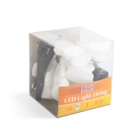   LED szolár fényfüzér - szellem - 10 LED - 1,1 méter - melegfehér 