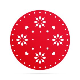 Karácsonyfa alá terítő - 90 cm x 3 mm - filc - piros