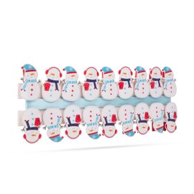   Karácsonyi csipesz szalaggal - hóember - 22 x 35 mm - 18 db, 2 m / csomag