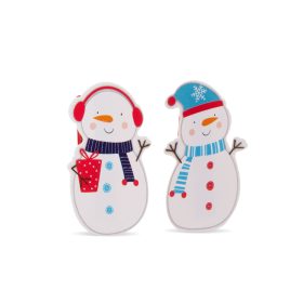   Karácsonyi csipesz szalaggal - hóember - 22 x 35 mm - 18 db, 2 m / csomag