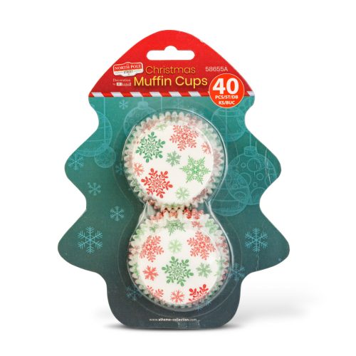 Karácsonyi muffinpapír - Mikulás - 40 db / csomag