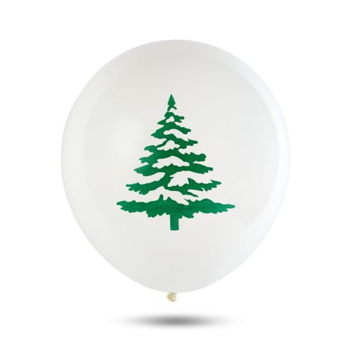 Lufi szett - piros, fehér, zöld, karácsonyi motívumokkal - 10 db / csomag