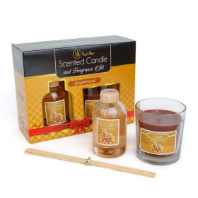   Illatgyertya és illatosító szett - mézeskalács - 120 g + 100 ml